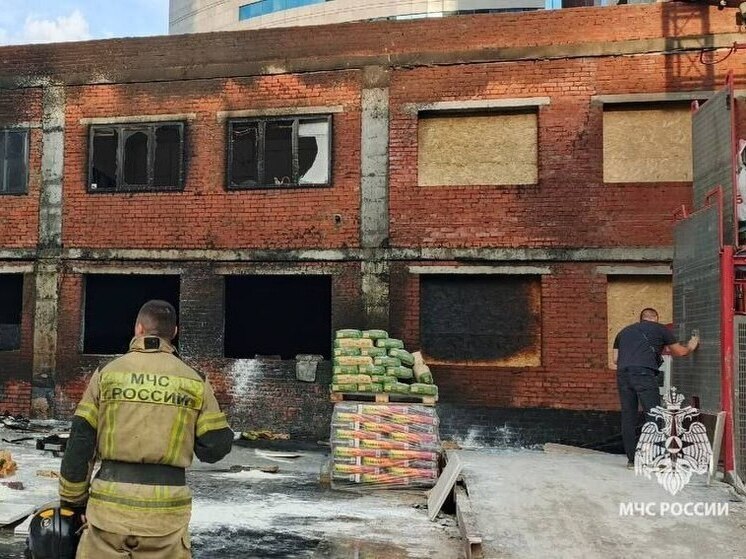 В строящейся высотке в центре Уфы произошел пожар