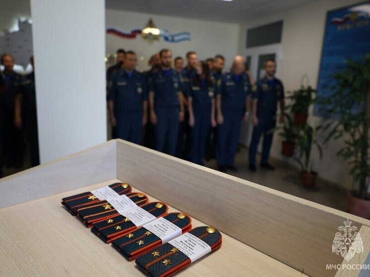В Херсонской области спасателям МЧС России вручили очередные звания