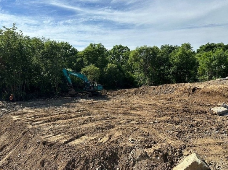 Временный мост через реку Лубянка возводят в Михайловском округе Приморья