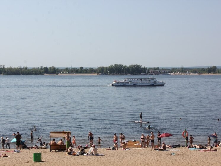 Волга в Самарской области 10 июля прогрелась почти до + 24°C