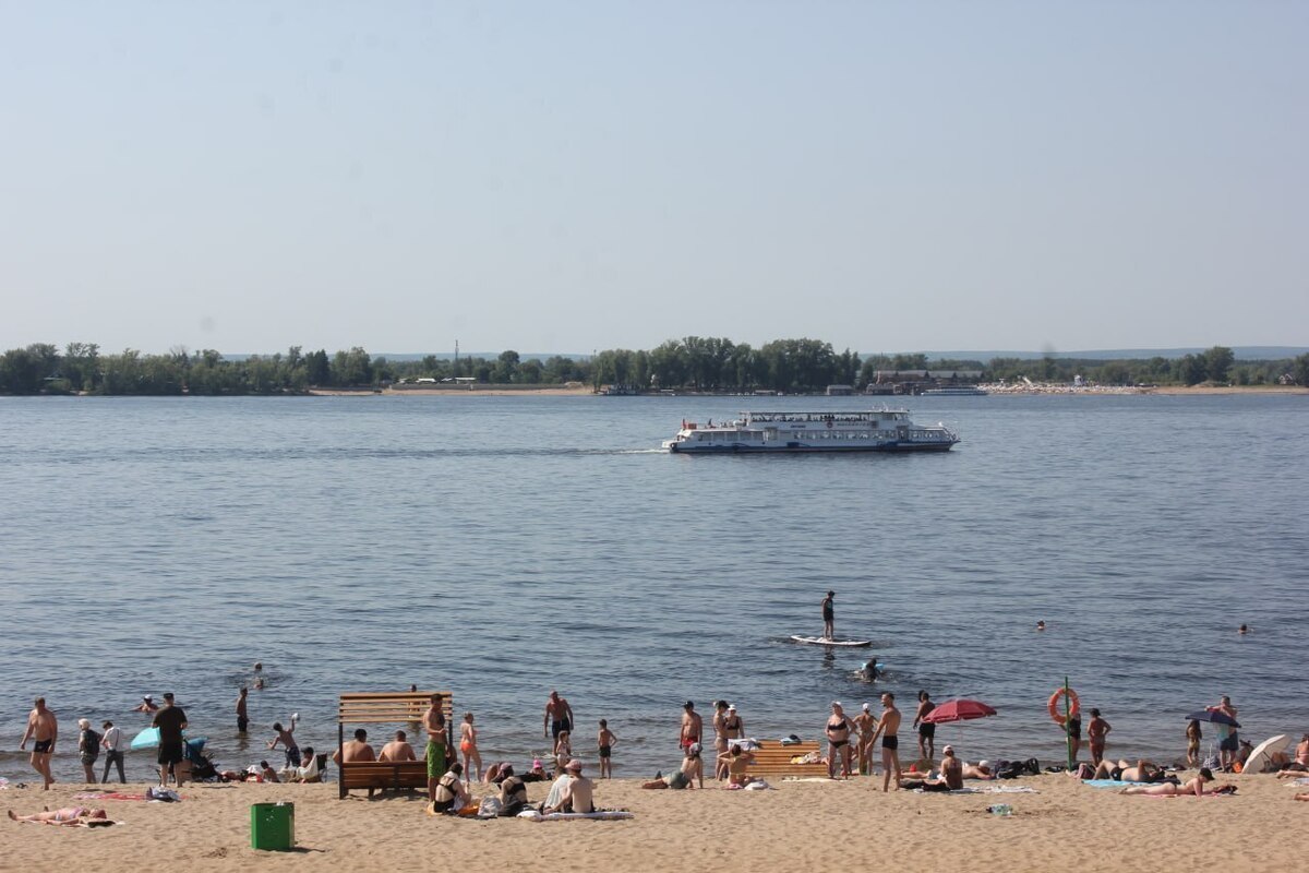 Волга в Самарской области 10 июля прогрелась почти до + 24°C