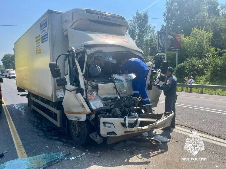 В Тверской области водителя зажало в грузовике после ДТП у светофора