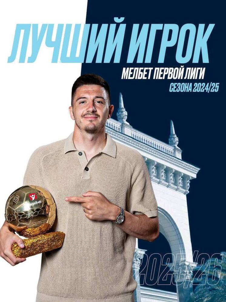 Полузащитника ФК «Сочи» Крамарича признали лучшим игроком ФНЛ прошлого сезона