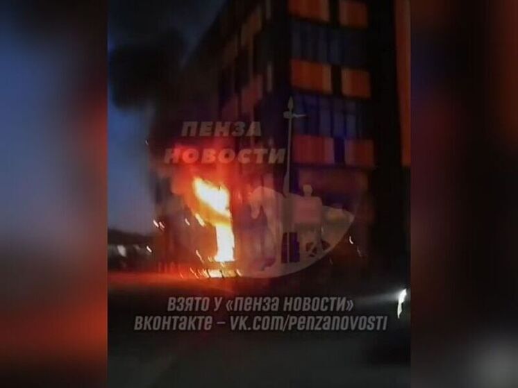 В Пензе в районе улицы Аустрина произошел пожар