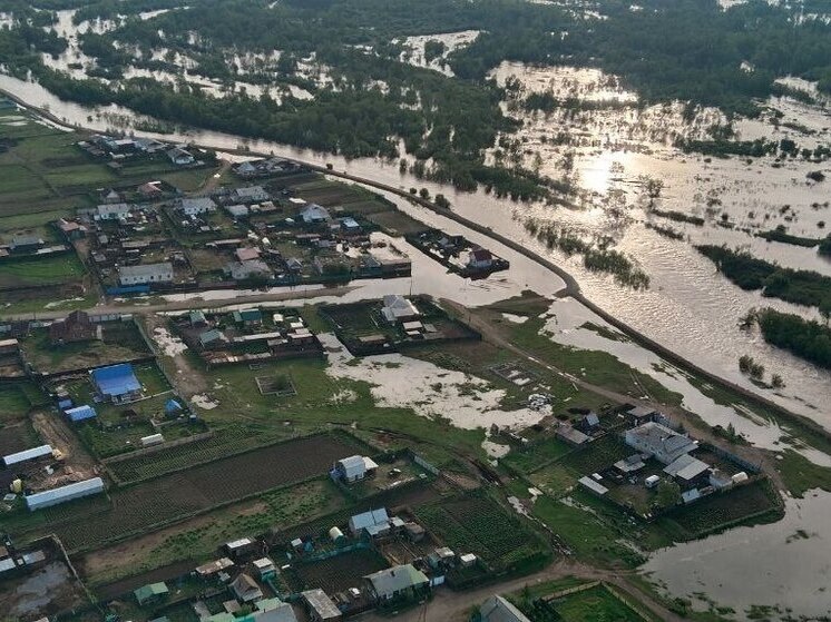 Река Чита поднялась и подтопила село Шишкино