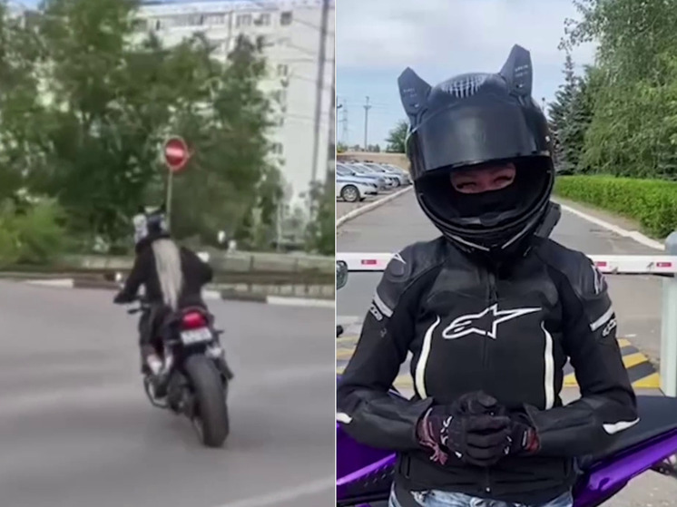 Под Волгоградом мотоциклистка записала извинение после грубого нарушения ПДД