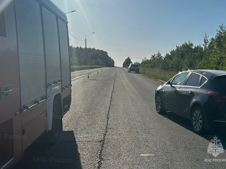 Opel Astra и велосипед не поделили дорогу в Калуге