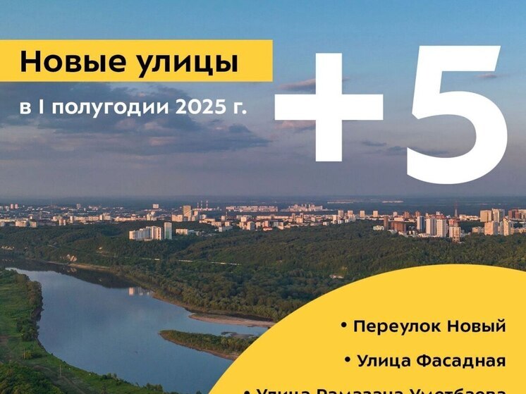 В Уфе с начала года появились пять новых улиц