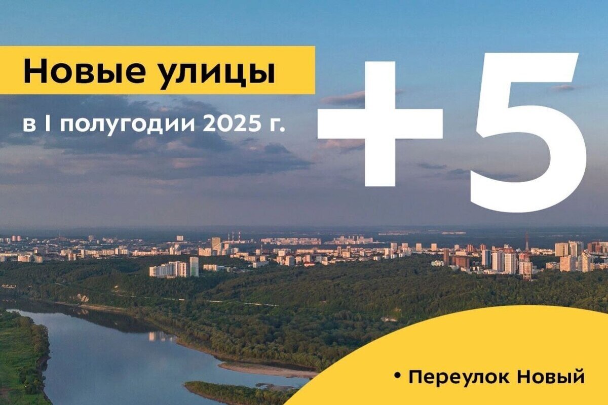 В Уфе с начала года появились пять новых улиц