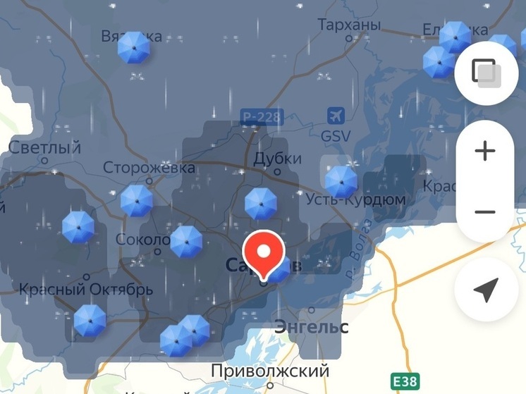Саратов заливает тропический ливень