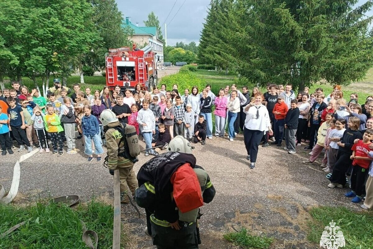 В детском лагере в Башкирии провели учения по пожарной безопасности