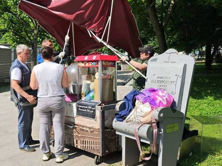 В Александровском парке ликвидировали нелегальную торговлю попкорном и ватой