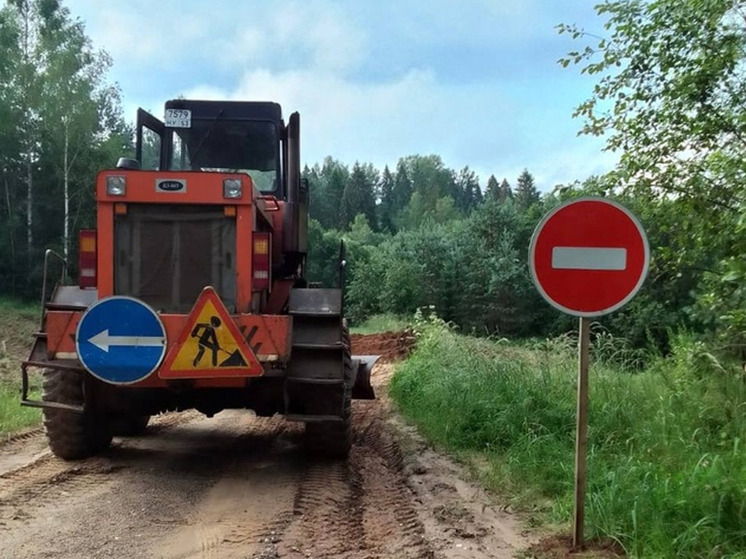 На двух размытых дорогах в Новгородской области перекрыли движение