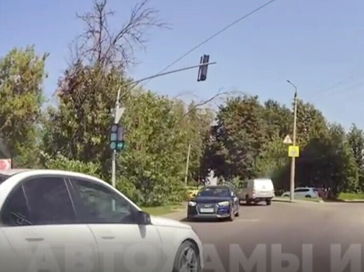 Тулякам показали видео с дерзким "мерином" на перекрестке