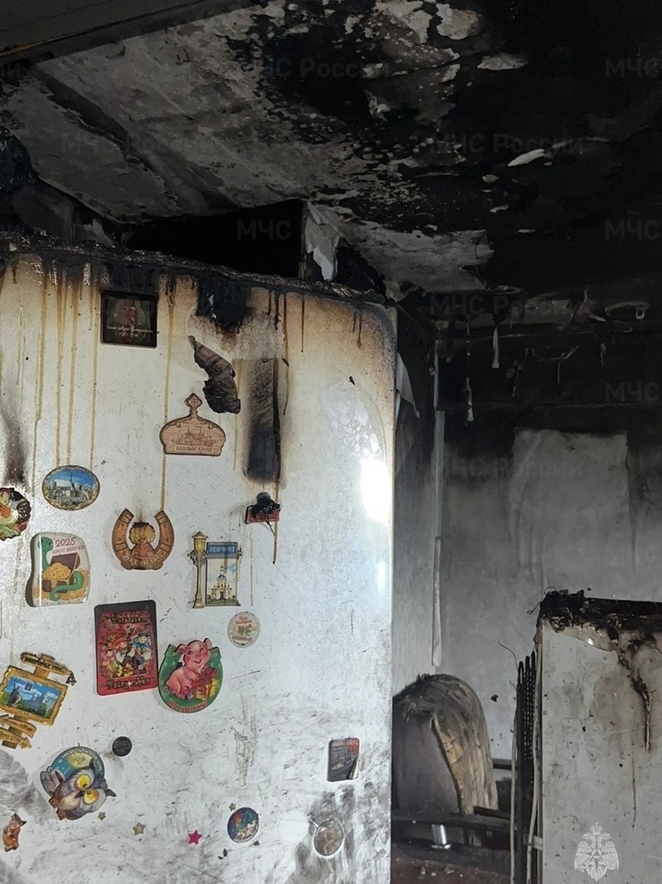 Тринадцать спасателей потушили квартиру на Силикатном в Калуге