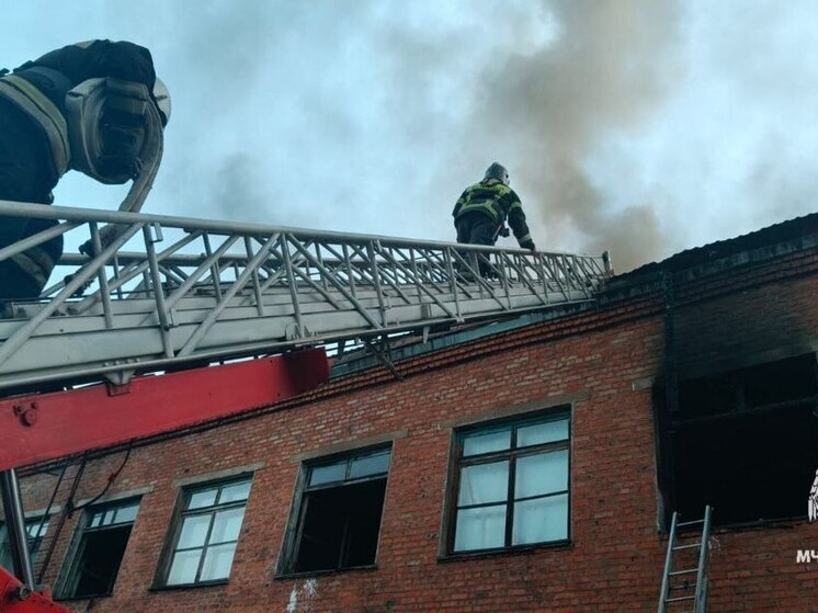 Под Тулой 20 человек были эвакуированы из-за пожара на швейной фабрике