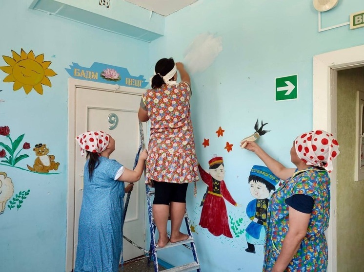 В детских садах Элисты продолжается ремонт