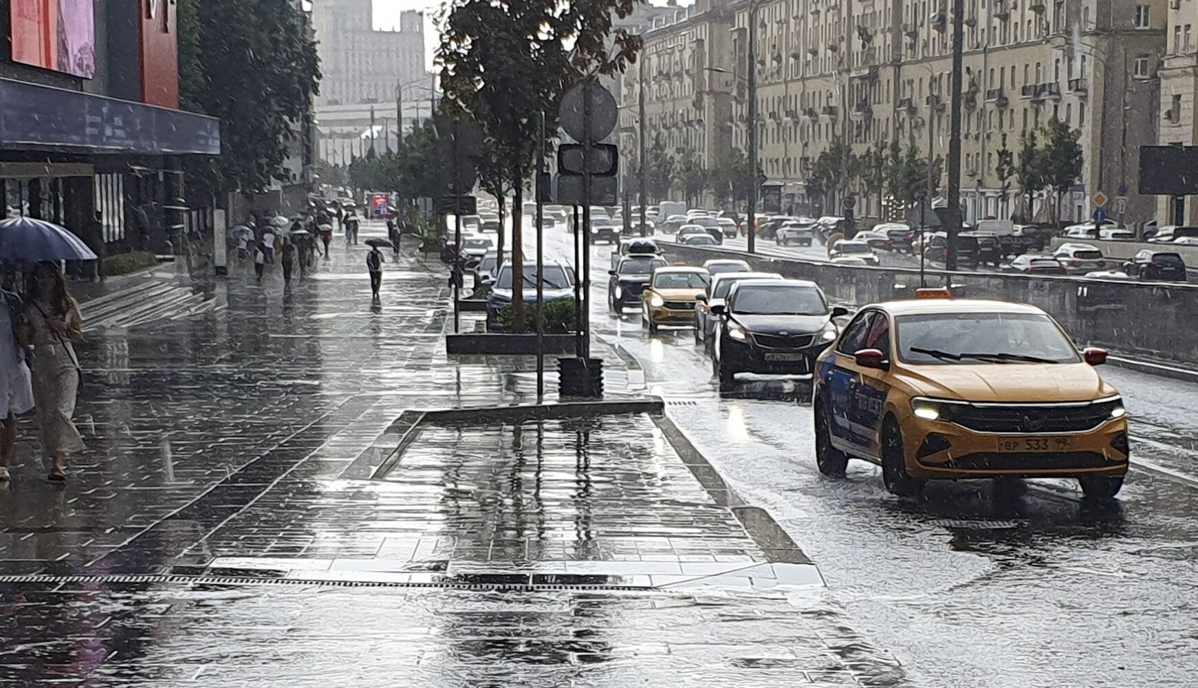 Calles cubiertas de agua