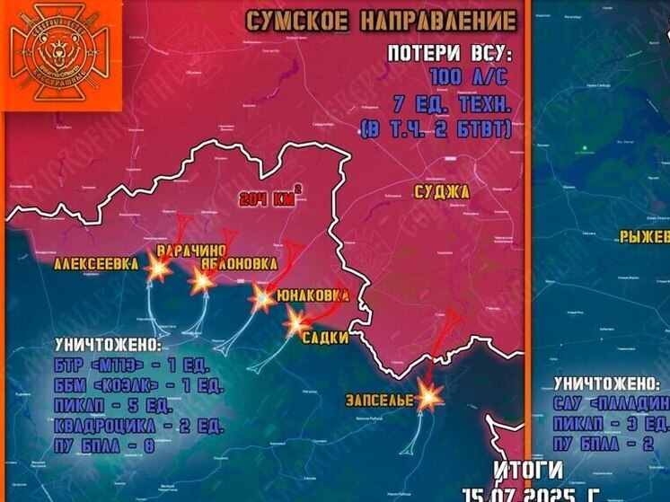 На Тёткинском и Глушковском направлениях уничтожили САУ «Паладин»