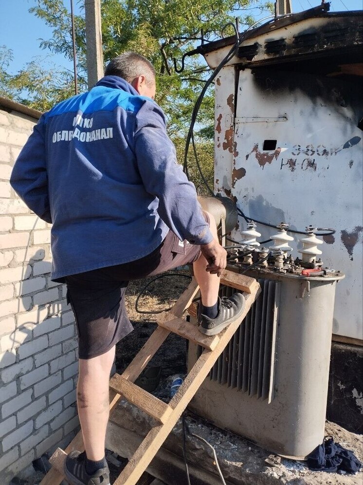 В Горностаевке восстанавливают водоснабжение после атаки БПЛА