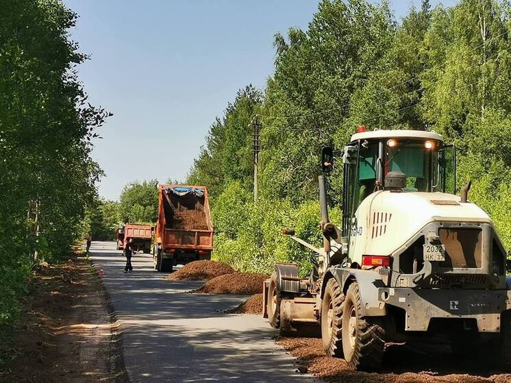 Рабочие поменяют асфальт на двух подъездах к селам в Боровичском округе