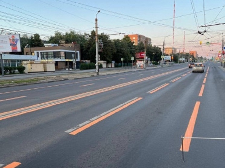 В Туле активизировали обновление дорожной разметки по ночам
