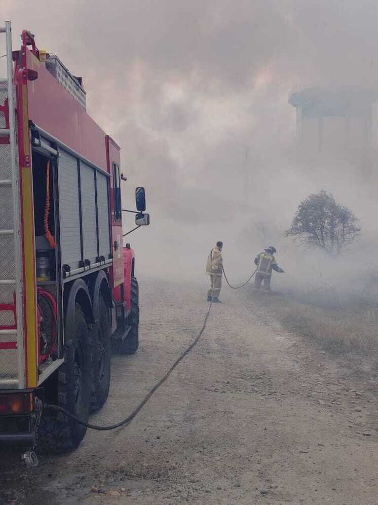 В Предгорном округе огонь охватил 5 гектаров пшеницы