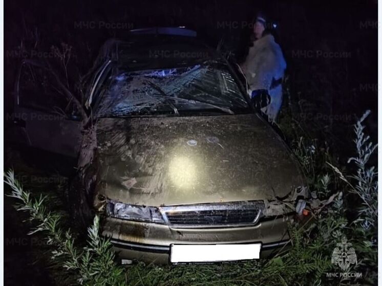 Daewoo Nexia опрокинулась под Козельском