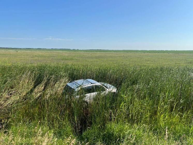 Водитель  Chery Tiggo съехал в кювет и скончался на трассе в Омской области