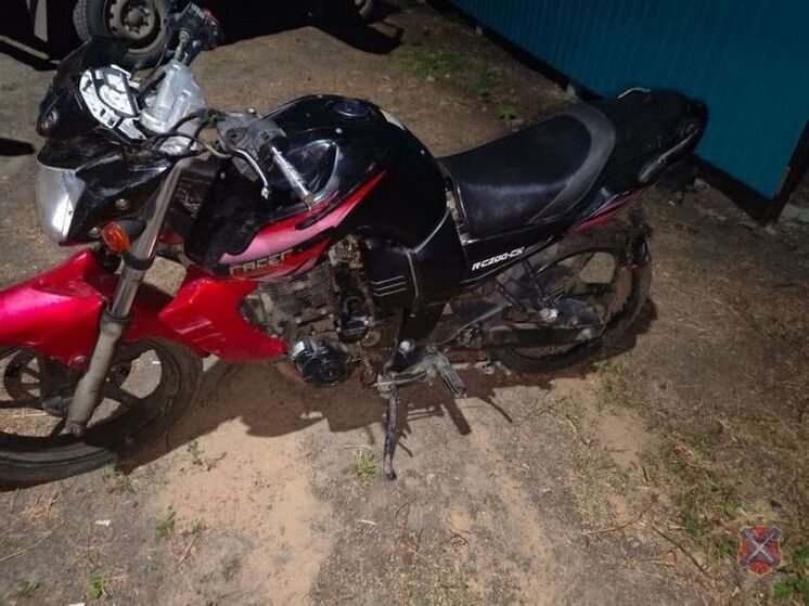 В Волгоградской области пьяный мотоциклист попал в ДТП