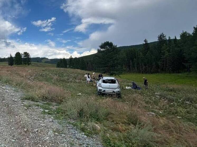 На Алтае пожилой барнаулец не справился с управлением и опрокинулся на иномарке
