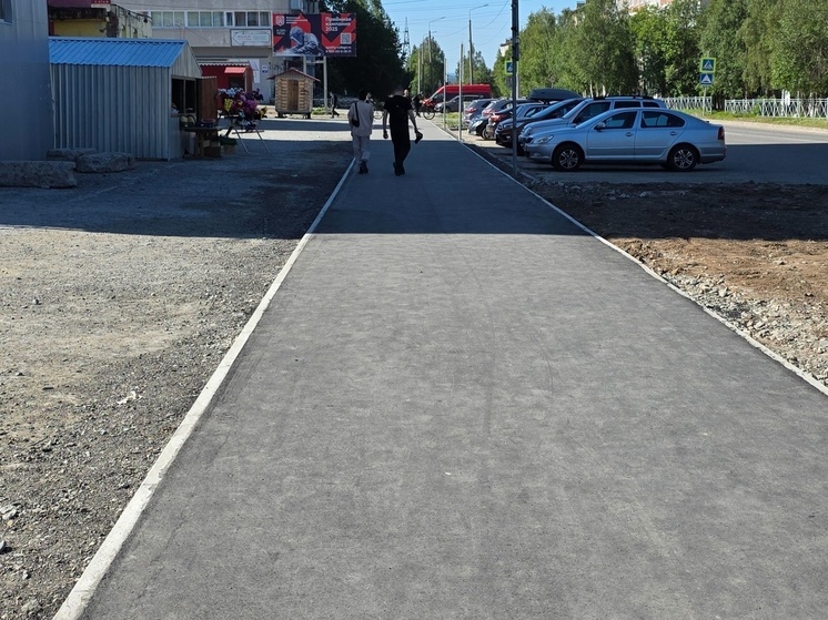 Тротуары в Апатитах отремонтировали раньше срока