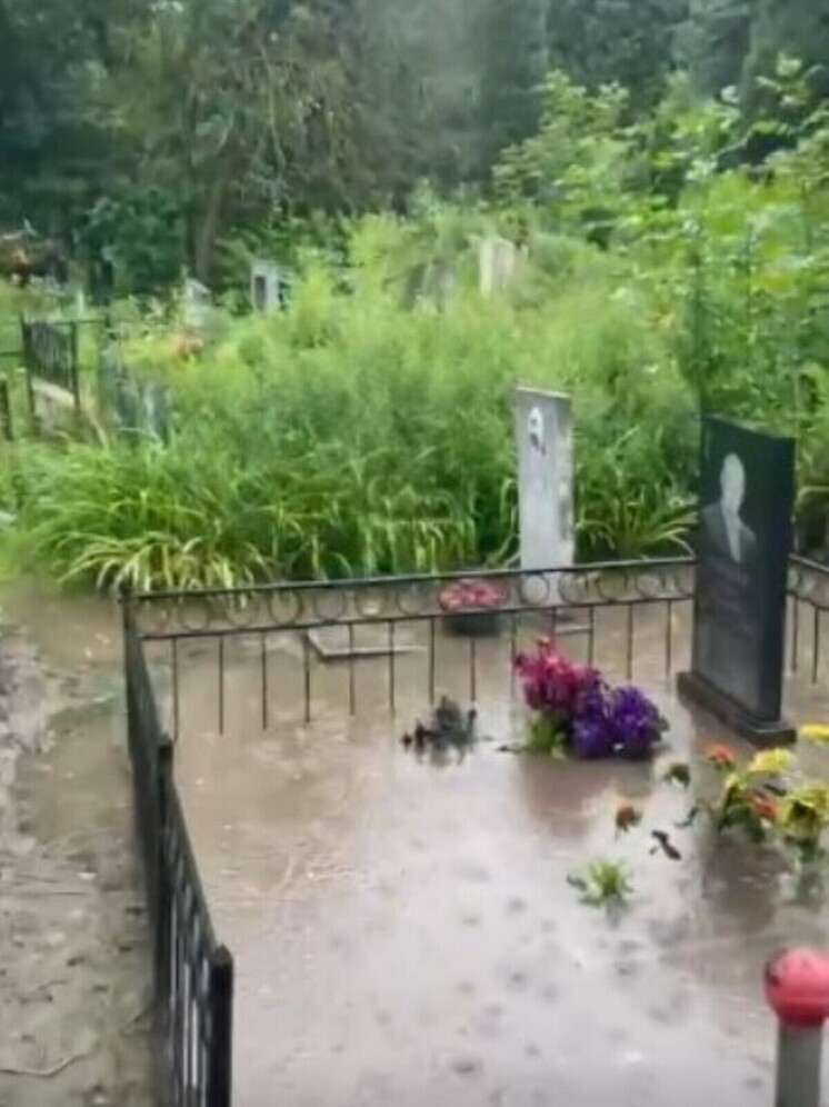 «Покойники в воде»: липчане жалуются на потоп на кладбище Трубного завода
