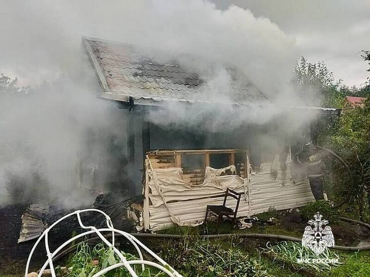 В СНТ под Тверью сгорела дача