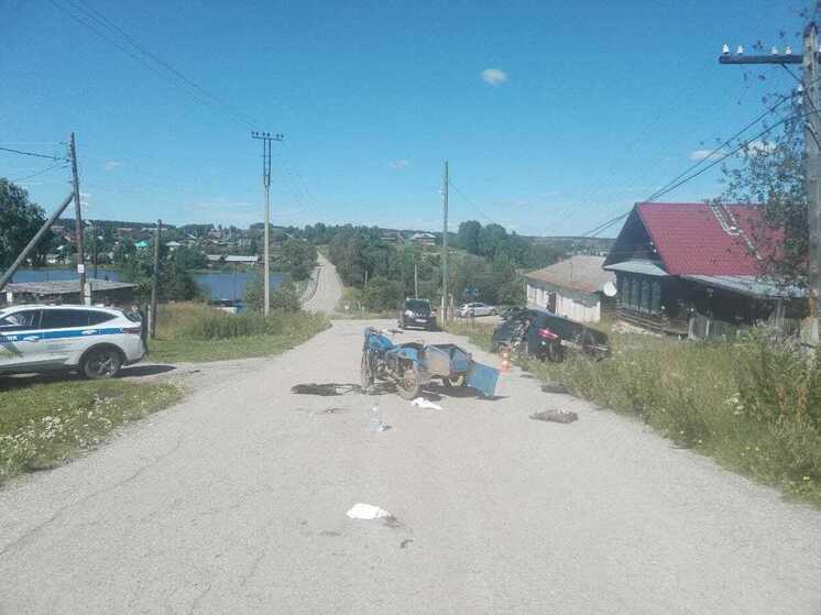 В селе Чусовом два человека пострадали в ДТП с мотоциклом