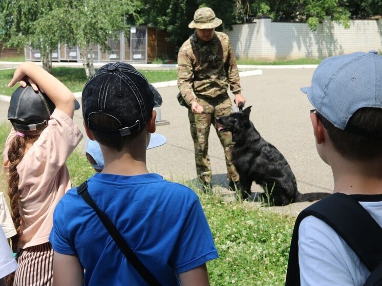 Юные ставропольцы узнали о работе кинологов