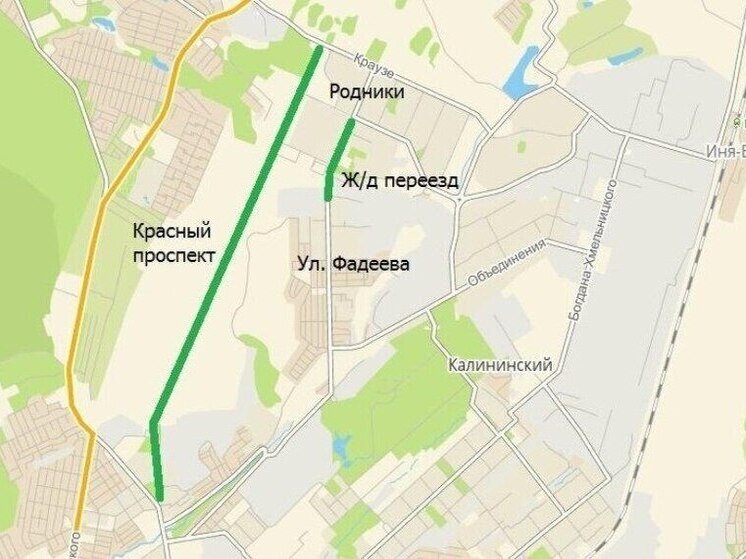 Красный проспект до «Родников» и «Снегирей» продлят в ноябре 2026 года