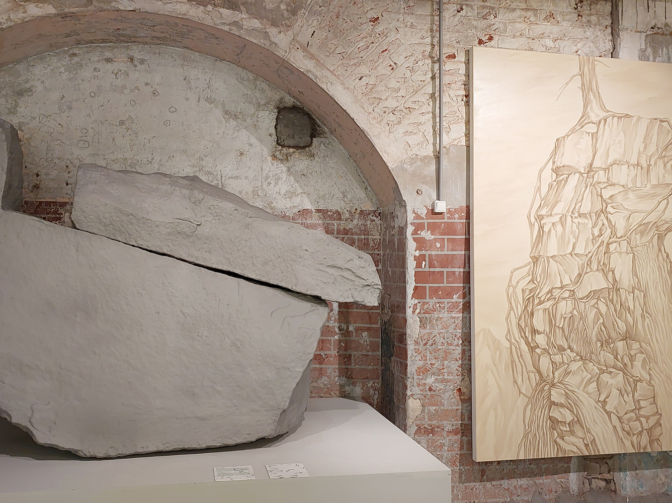 Obra de arte con materiales naturales