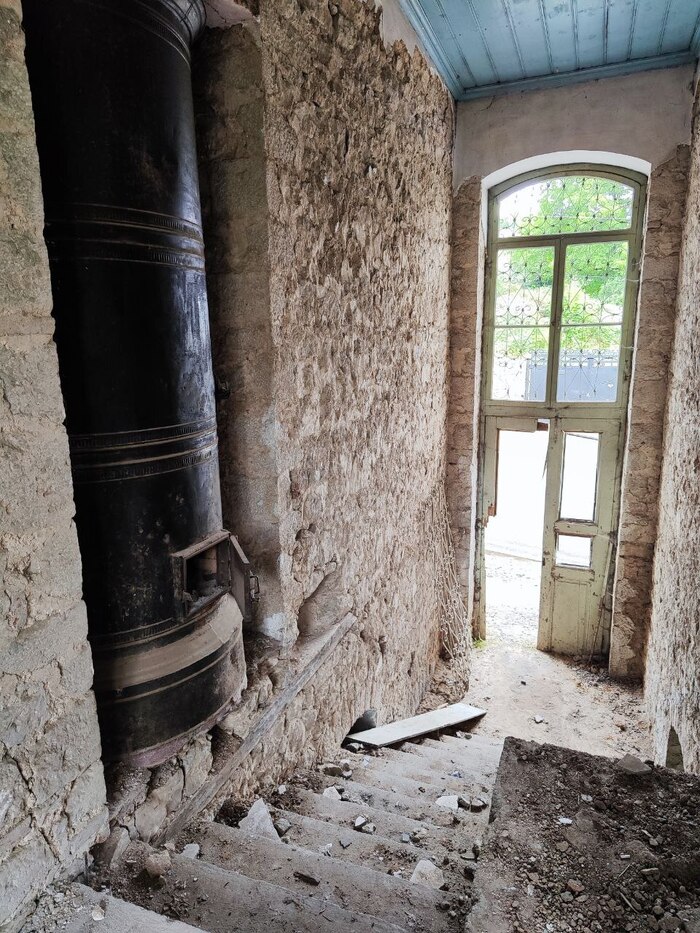 Edificios históricos restaurados en Shusha.