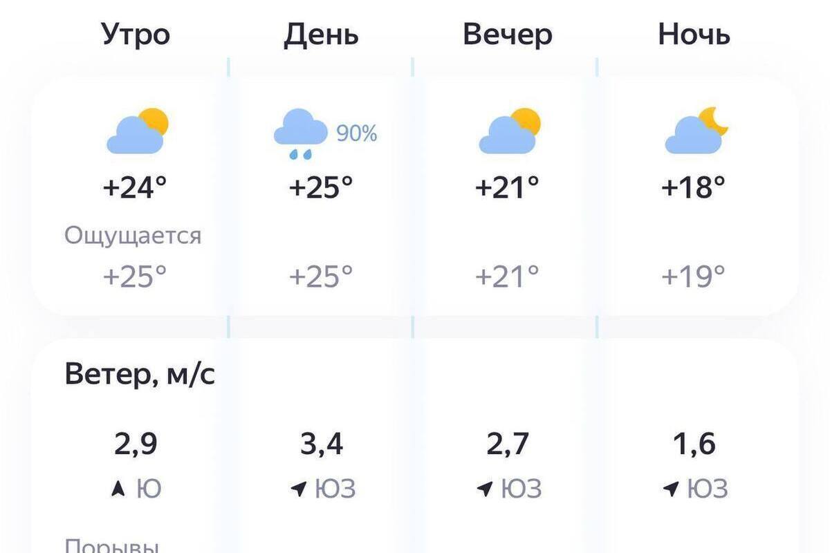 Пензенцев предупреждают о дождливой погоде 22 июля