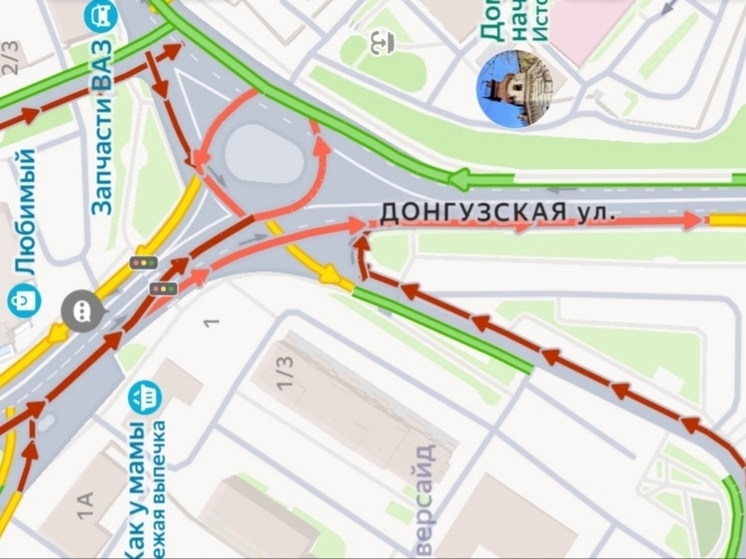 В Оренбурге на мосту через Урал образовалась пробка
