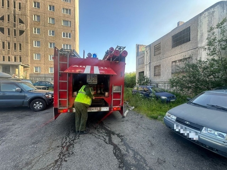 В Мурманске произошел пожар в нежилом доме