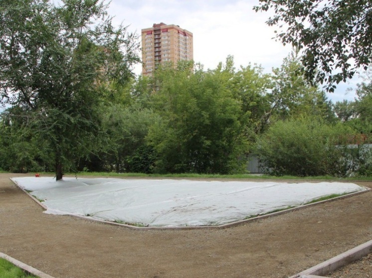 В Красноярске благоустраивают набережную Бугач