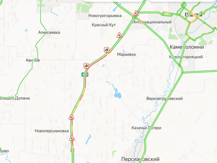 Громадная пробка сковала движение на М-4 неподалеку от Шахт