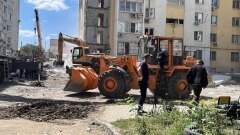 В Саратова на Блинова продолжают разбирать завалы взорванного дома: видео