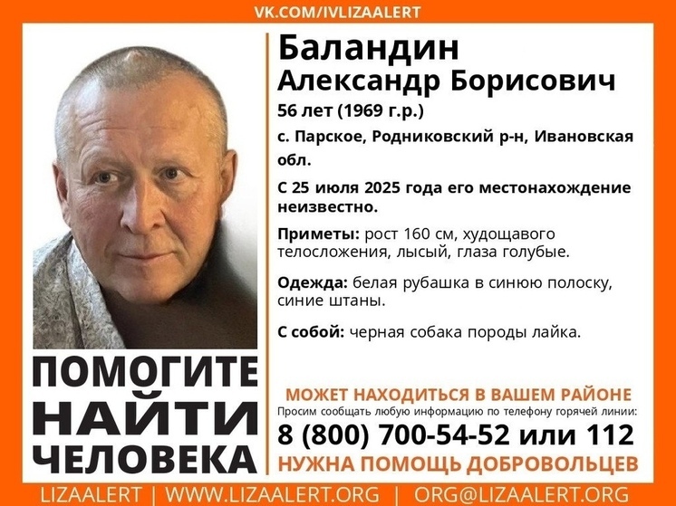 Волонтеры отправились на поиски бесследно исчезнувшего Александра Баландина