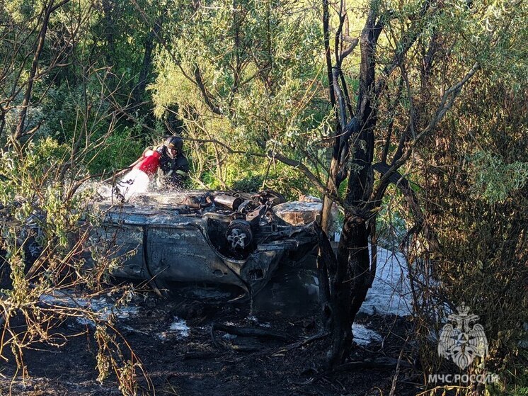 На трассе под Архангельском произошло ДТП с возгоранием
