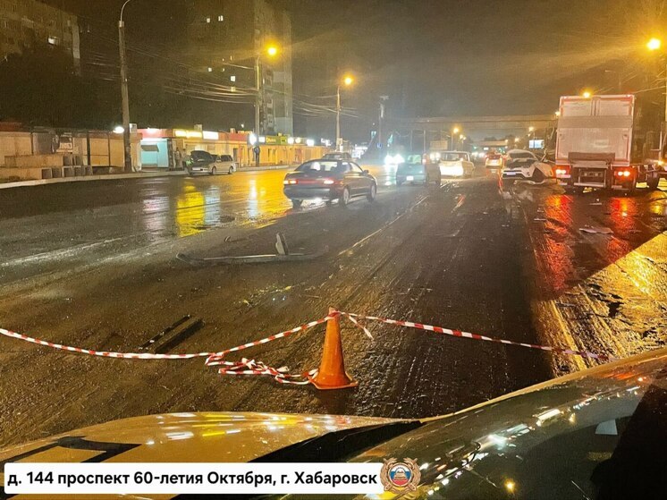 Женщина погибла в ночном ДТП в Хабаровске