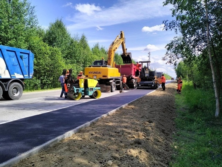 В Нягани стартовал ремонт дороги на улице Брусничной