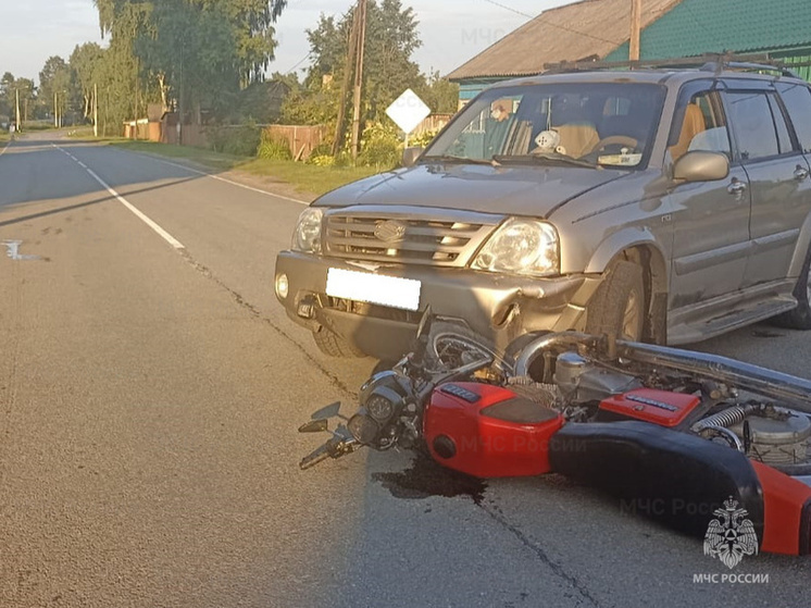 В Хвастовичском районе мотоциклист получил травму живота